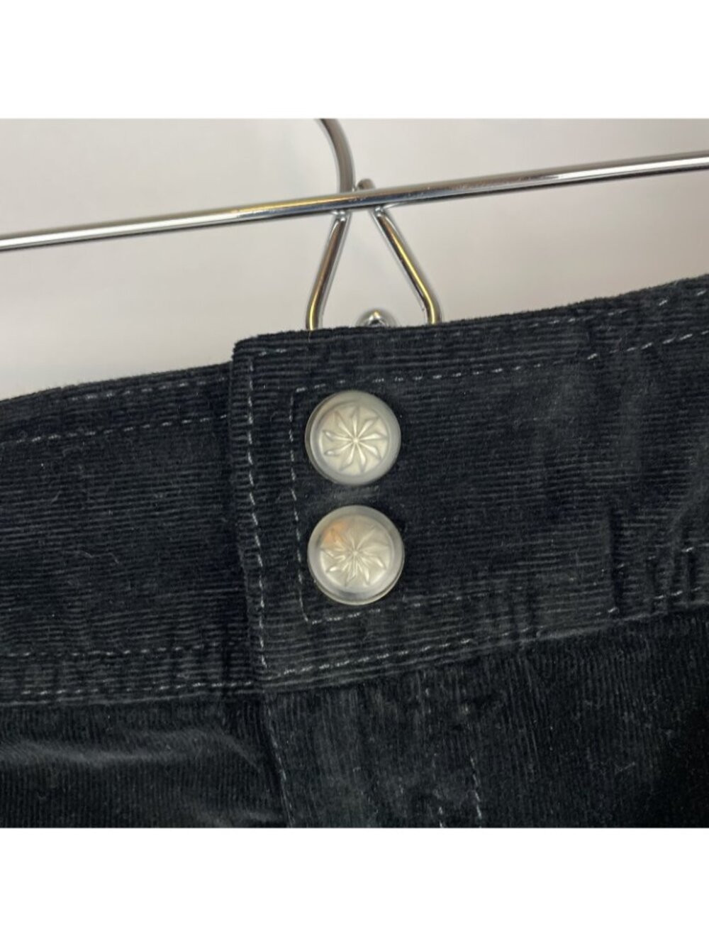 Athleta Black Corduroy Mini Skirt โ Flare A-Line No Size Tag 17"x19" Soft - Picture 2 of 5